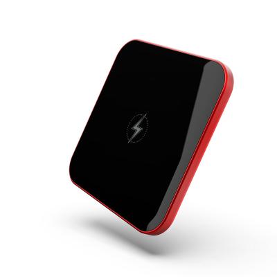 China DW01 10W Speed ​​Universal CE ROHS FCC Square LED Light QI Radio Charging Mini Fast Charging Pad With Fast Phone Charger for sale