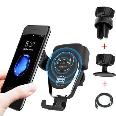 China Qi Car Charger Mount 10W Phone Holder Sensor Safe Universal Auto Fast Charging Wireless Fast Charging Wireless Charger for sale