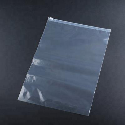 China LDPE Disposable Transparent Plastic Zipper Clear Zipper Bag for sale