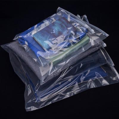 China 2020 Disposable Transparent Plastic Clothes Zipper Clear Packaging Bags Zip Lock for sale