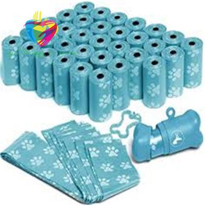 China Disposable Customs Plastic Pet Poop Bag With Dispenser Gift Packing Set for sale