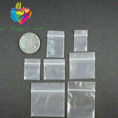 China Mini Design Disposable Special Popular Product Design Zip Lock Resealable LDPE Plastic Coin Bag for sale