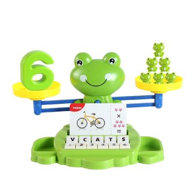 China New alphabet learning math knowledge frog trained balance montessori educational toys educational toys for kids 2023 34*20*18cm for sale