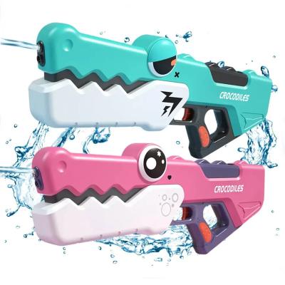 China New Arrival Water Gun Water Fighter Electric Automatic Squirt Gun Cute Crocodile Cartoon Water Gun Other Outdoor Toy for sale