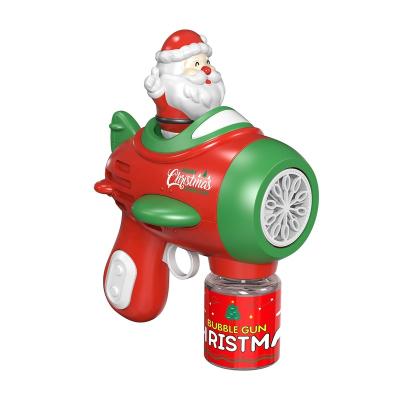 China Wholesale Hot Selling Plastic Christmas Gifts For Kids Bubbles Outdoor Noise Guns And Xmas Bubble Light Electric Machine Guns for sale