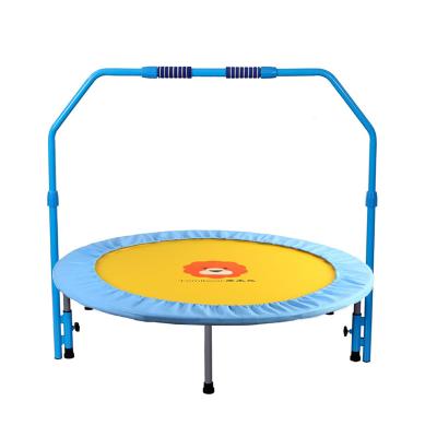 China Without Net Foldable Adjustable Trampoline Mini Trampoline Fitness Rebounder With Foam Handle Exercise Protector For Indoor Adults for sale