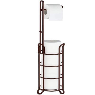 China Durable Convenient Amazon Hot Selling Detachable Free Standing Toilet Paper Roll Holder With Unique Design Suitable For Kitchen And Bathroom for sale