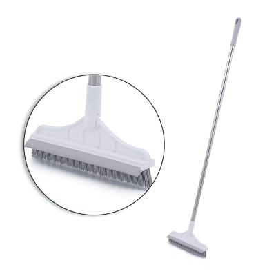 China Hot Sale Multifunctional Detachable Rotating Floor Cleaning Brushes Crevice Scrubber Viable With Wiper Brush Scraper 2 in 1 for sale