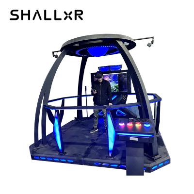 China VR Entertainment ShallxR 9D Play Station Virtual Reality Simulator Manufacturer Best Vr Walking Electric Platform for sale