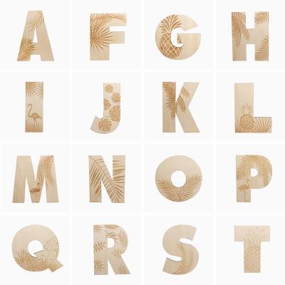 China China Hawaii Style Wooden Style Home Decoration Alphabet Wooden Letters for sale