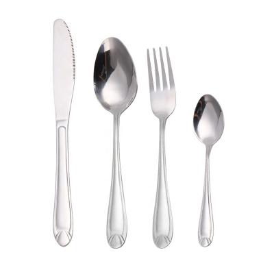 China Sustainable Factory Customization 18/0 Stainless Steel Dinnerware Cutlery Set Mirror Polished Dinnerware for sale