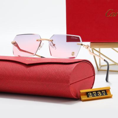 China Hot Edition Fashion Sunglasses Style Fashion Sunglasses Vintage High Quality Sunglasses for Men and Women 2737 Female Sunglasses for sale