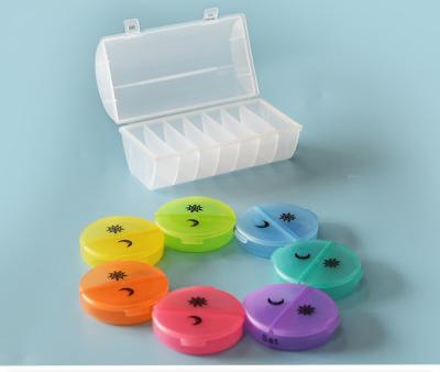 China New Pill Storage 2021 Pill Box Storage Box Medical Case 7 Day Organizer 14 Compartment Portable Travel Pill Box. for sale