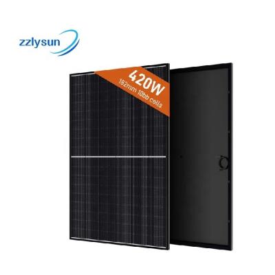 China High efficient mono photovoltaic half cut solar panels solar power module all black 390w solar panel for sale