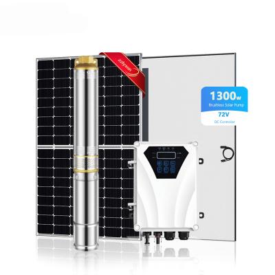 China High quality agriculture irrigation submersible borehole surface 3hp solar powered water pump for irrigation for sale