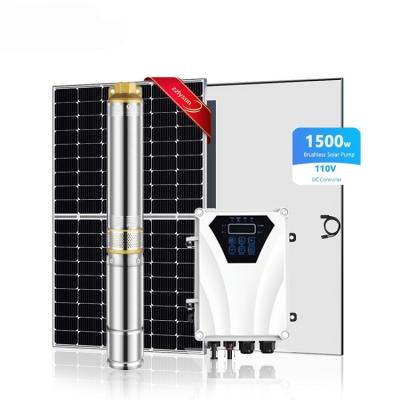 China Professional supplier solar powered irrigation agriculture borehole controller submersible dc solar pump for sale