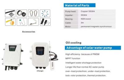 China DC Solar Water Pump System For Agriculture Well Bore Hole Pumping Irrigation for sale