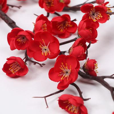 China Handmade Artificial Plum Blossom Flower Plastic Flower For Home Decorate for sale