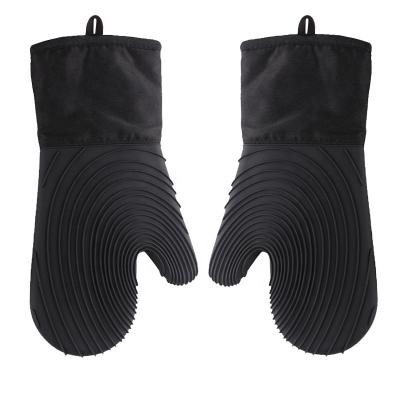 China More Superior Heat Resistant Hot Selling Extreme Printing Silicone Oven Gloves BBQ Grill Mitts Heat Resistance Gloves for sale