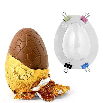 China Sustainable Plastic 3D Chocolate Mold Polycarbonate Chocolate Molds Easter Egg Model With Modeled Dinosaur Eggs for sale