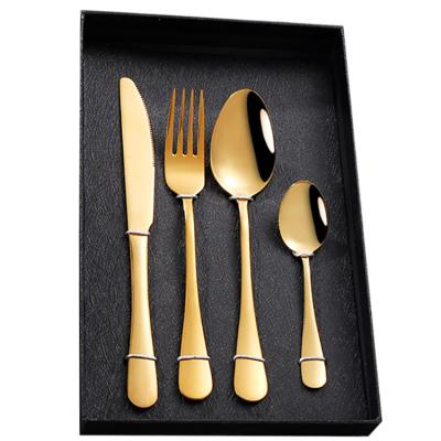 China Viable Wedding Gife Dinner Cutlery Set Knife Fork Spoon Cutlery Flatware Set for sale