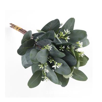 China Contemporary Hot Selling Amazon Plants Real Touch Grass Plastic Flower Stems Artificial Eucalyptus Leaves for sale