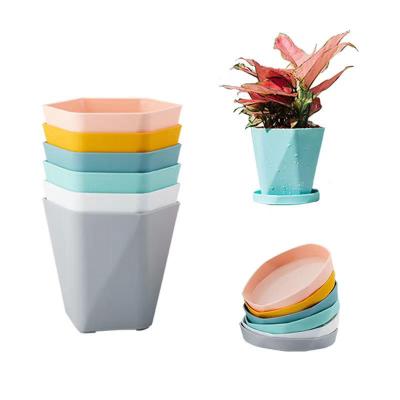 China New Design Amazon Hot Sale Modern Recycle Indoor Outdoor Cheap Wholesale Garden Planter Plant Plastic Flower Pots for sale