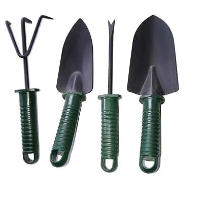 China Plants Planting Flower Aluminum Alloy Amazon Alloy Tool Kit Garden Tool Kit 4 Pack Hot Selling Trowel Planter Rake Fork for sale