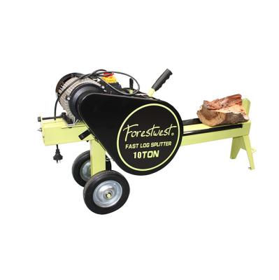 China Farms Log Fast Splitting Machine 10T 1800W Log Truss Fast Handler Electric Kinetic Firewood Splitter 2-3s Cycle Time for sale