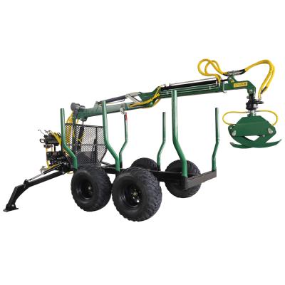 China Log Crane Timer Trailer Hydraulic Grapple Farms ATV 2Tons Log Trailer Log Loading Trailer BM11017 for sale