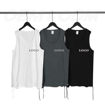 China Wholesale Custom Anti-Shrink Stringer Workout Sleeveless Fitness Washed Summer Cotton Vest Gym Custom Tank Top for sale