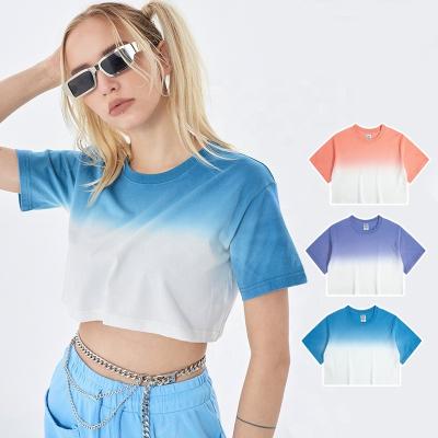 China 100% cotton QUICK DRY women's clothing 2022 Summer Fried Street Hot Girl Shorts T-shirt short sleeve hip-hop brand women's clothing for sale