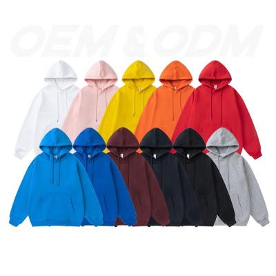 China Custom 100% Cotton Plain Oversize Oversized Warm Pullover Anti-wrinkle Hoodies Blank White Hoodies for sale