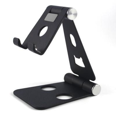 China Aluminum Universal Aluminum Alloy+ABS Smartphones Tablets Adjustable Cell Phone Holder Stand for sale