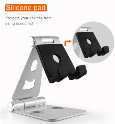 China Factory new alloy+ABS aluminum phone stand universal aluminum tablets mobile phone holder adjustable bracket for smartphones for sale