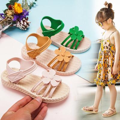 China New Children's Girls' Summer Light Weight Soft Flower Fashion Unique Babies Shoes Sandals for sale