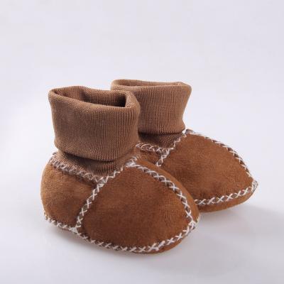 China Warm Thermal Winter Thicken Sheepskin Children's Snow Boots Baby Sports Shoes Baby Sports Shoes Sheepskin Hair Leather Baby Shoes for sale