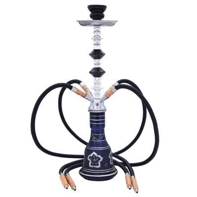 China Good Full Hookah Accessories Hookah Smoking Set Arabian Hookah Double Bar Smoking Set for sale