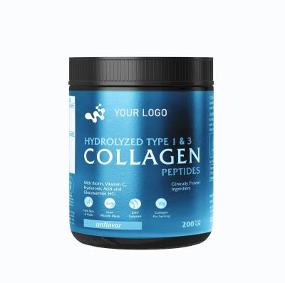 China Anti Aging Hydrolyzed Collagen Peptides 200gms Blueberry Flavor With Glucosamine HCL For Vitamins Hair, Skin, Nails And Joint Supplement ISO for sale