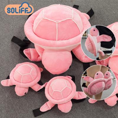 China Children Accompany Ski Set Plush Green Turtle Pink Soft Stuffed Protective Gears New Style for sale