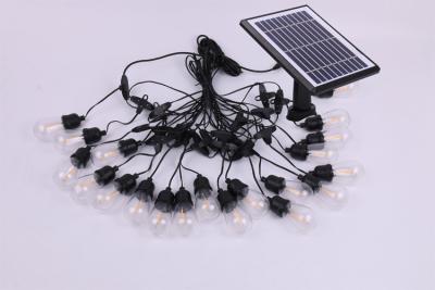 China luces de hada solares blancas calientes 3000K IP55 Edison Bulb Patio Lights al aire libre en venta