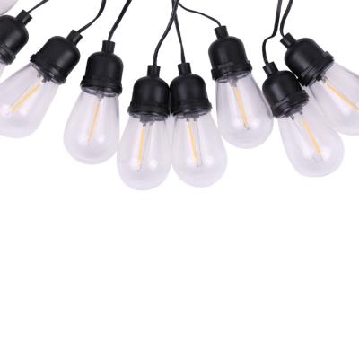 China 5V 1.5W angetriebene LED SolarKette DCs beleuchtet 20 Weinlese Edison Bulb String Lights zu verkaufen