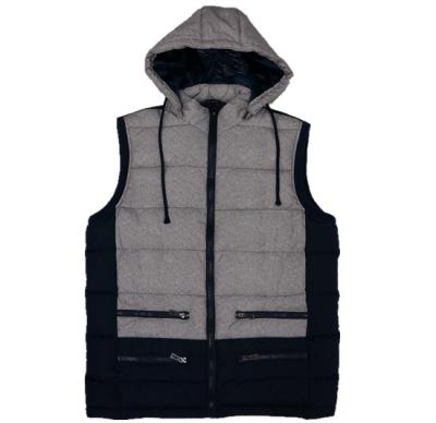 China New Reversible Men's Casual Warm Vest For Winter With Hood Waist Coat For Men for sale