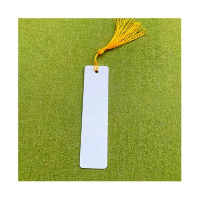 China Custom Full Color Sublimation Printing Wholesale Custom Sizes Sublimation Bookmark Blanks Metal Foil Bookmarks With Colorful Tassels for sale