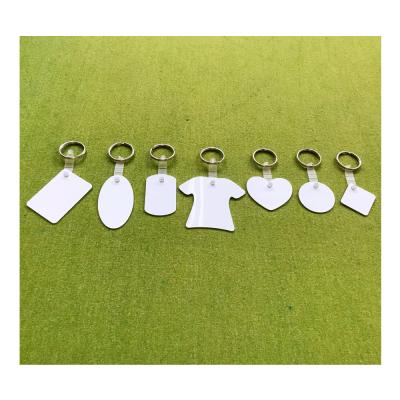 China 2021 Amazon Sales Hot Promotion Gift Sublimation T-shirt Aluminum Metal Keychains Blanks Double Side Print for sale