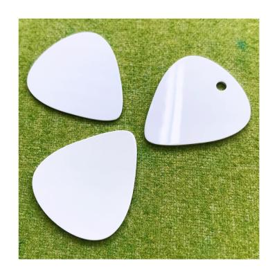 China GUITAR Custom Logo Print Blank Dye Sublimation Guitar Picks Blanks Annotate 2 Sided Blanks 28X32mm for sale