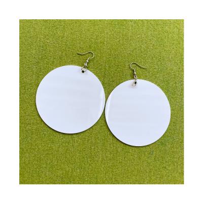 China BOHEMIA Circle Sublimation Earrings Metal Blanks With Earrings Hooks Double Side Printing for sale