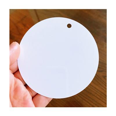 China Christmas Aluminum Two Side Metal Disc Sublimation Blank Ornaments Round Circle Benelux Pendants for sale