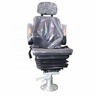 China Q235 Steel Marine Boat Driver Seat with Aluminum Adjustable Seat Pedestal 360 Rotation and Adjustable Height for sale