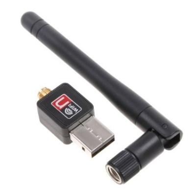 China 150mbps support mt7601 usb wifi desktop adapter with external antenna for laptop, pc for sale